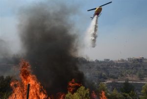 Φωτιά σε χαμηλή βλάστη στη Λέσβο χωρίς άμεση απειλή για κατοικημένες περιοχές